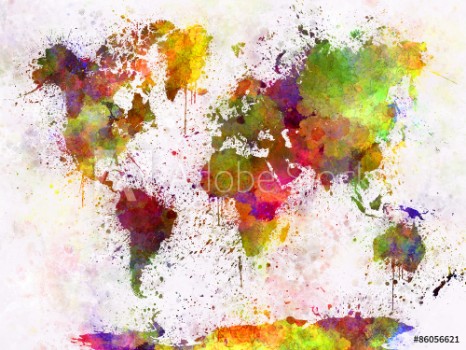 Picture of World map in watercolor